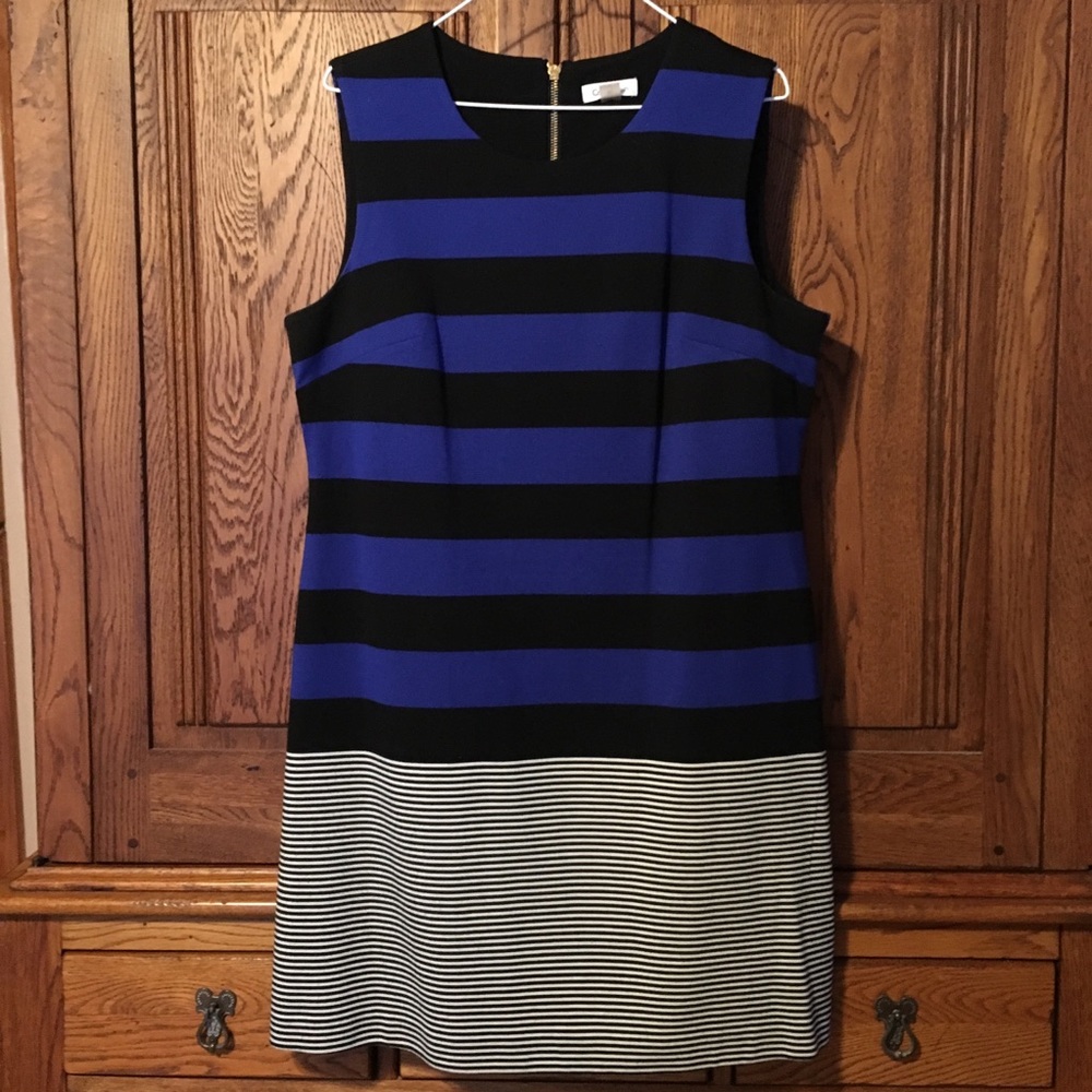 🌸 Calvin Klein Striped Sheath Dress size 14
